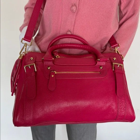 Erica Anenberg Pink Handbag. Gold hardware. - Picture 2 of 10